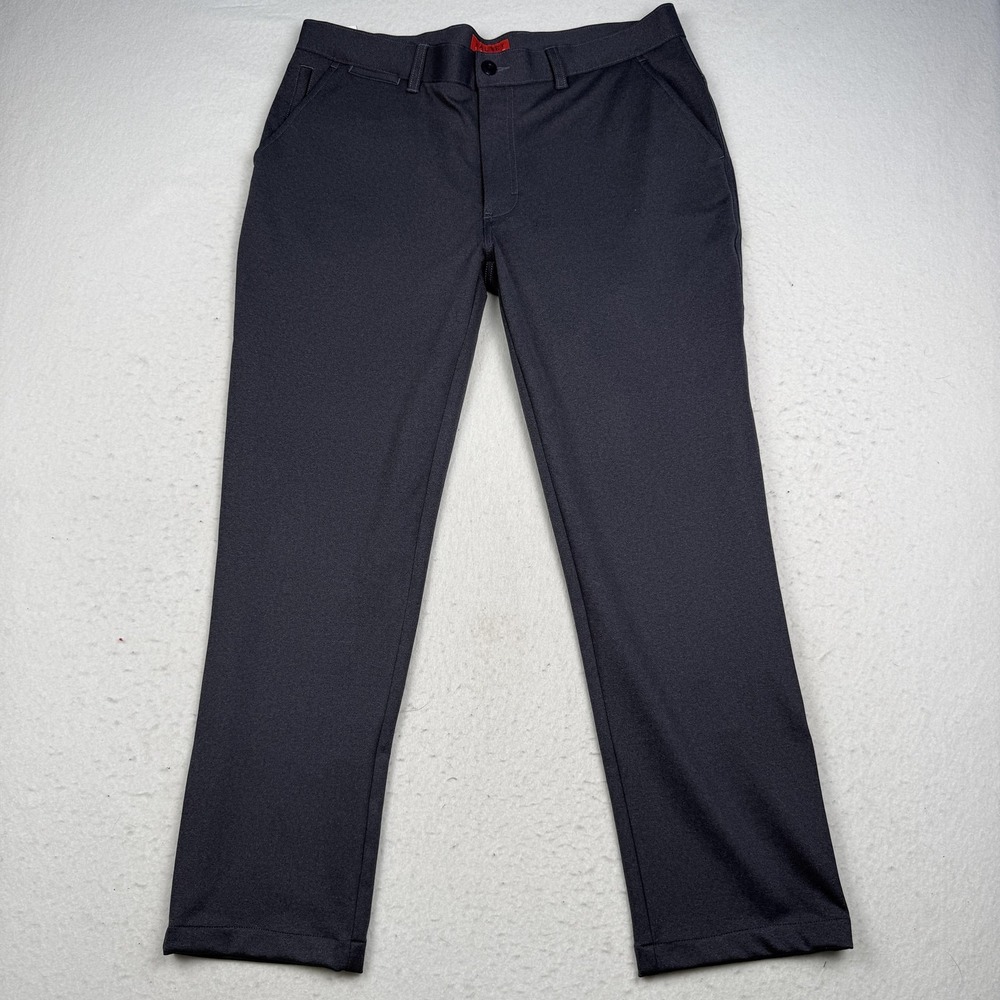 Halsey Sport Pants Mens 35x28 Blue Stretch Chino Microfiber Casual Golf